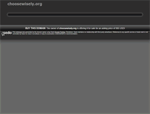 Tablet Screenshot of choosewisely.org